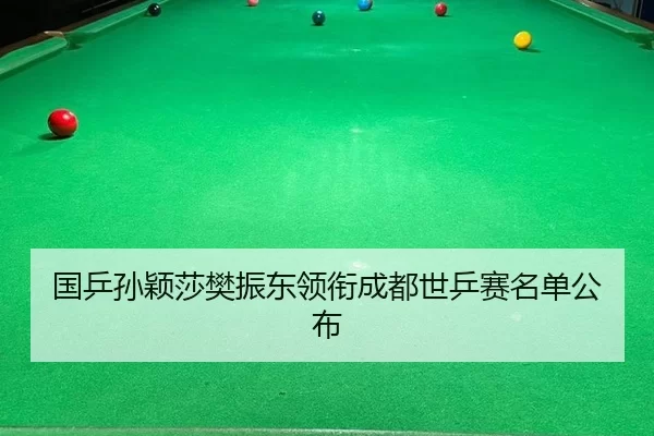 国乒孙颖莎樊振东领衔成都世乒赛名单公布